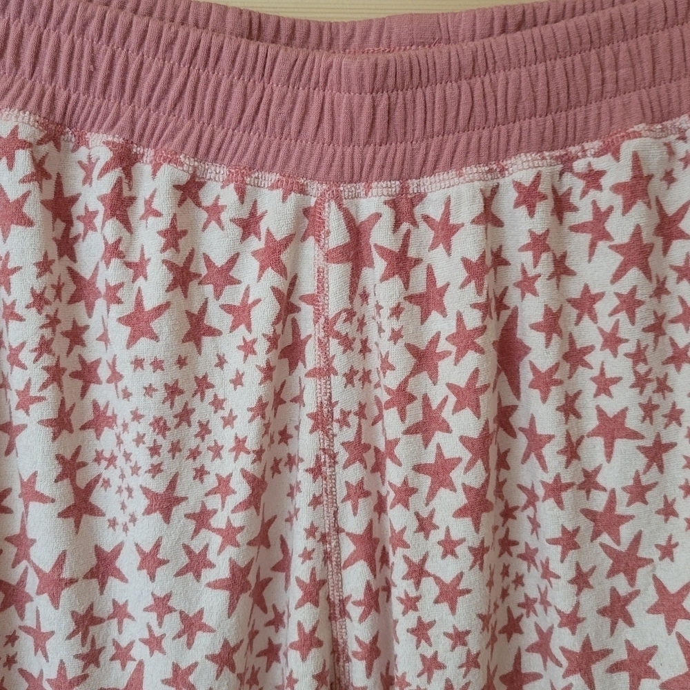 L*Space, Skyler  Sweatpants/Joggers, Cream/Pink Star Print, Size‎ Medium, NWT - Picture 9 of 11